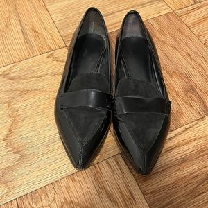 Two Tone Black Flats - Size 7